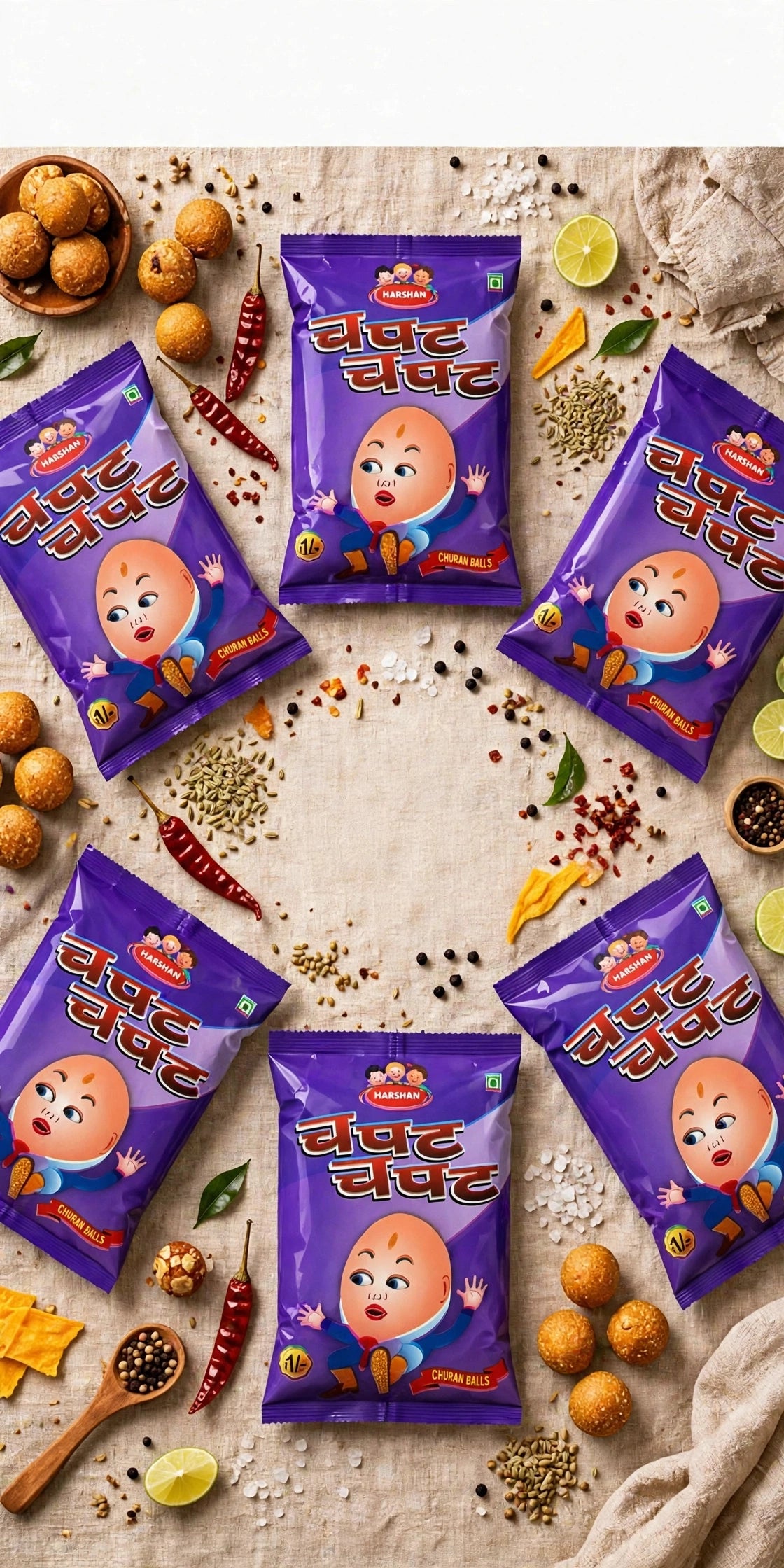CHATPATA CHURAN BALLS - SWEET, SALTY & FULL OF CHATKARA- 5 packet