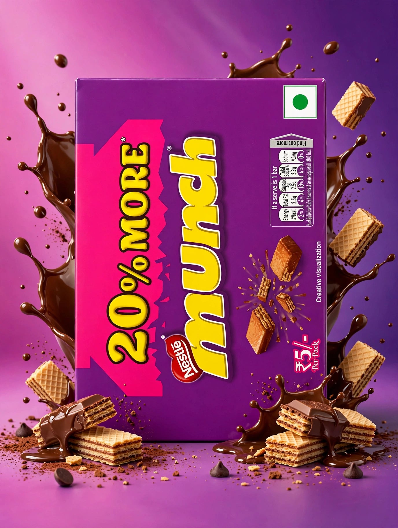 Nestlé MUNCH Crispy Wafer Chocolate Bar – Pack of 10