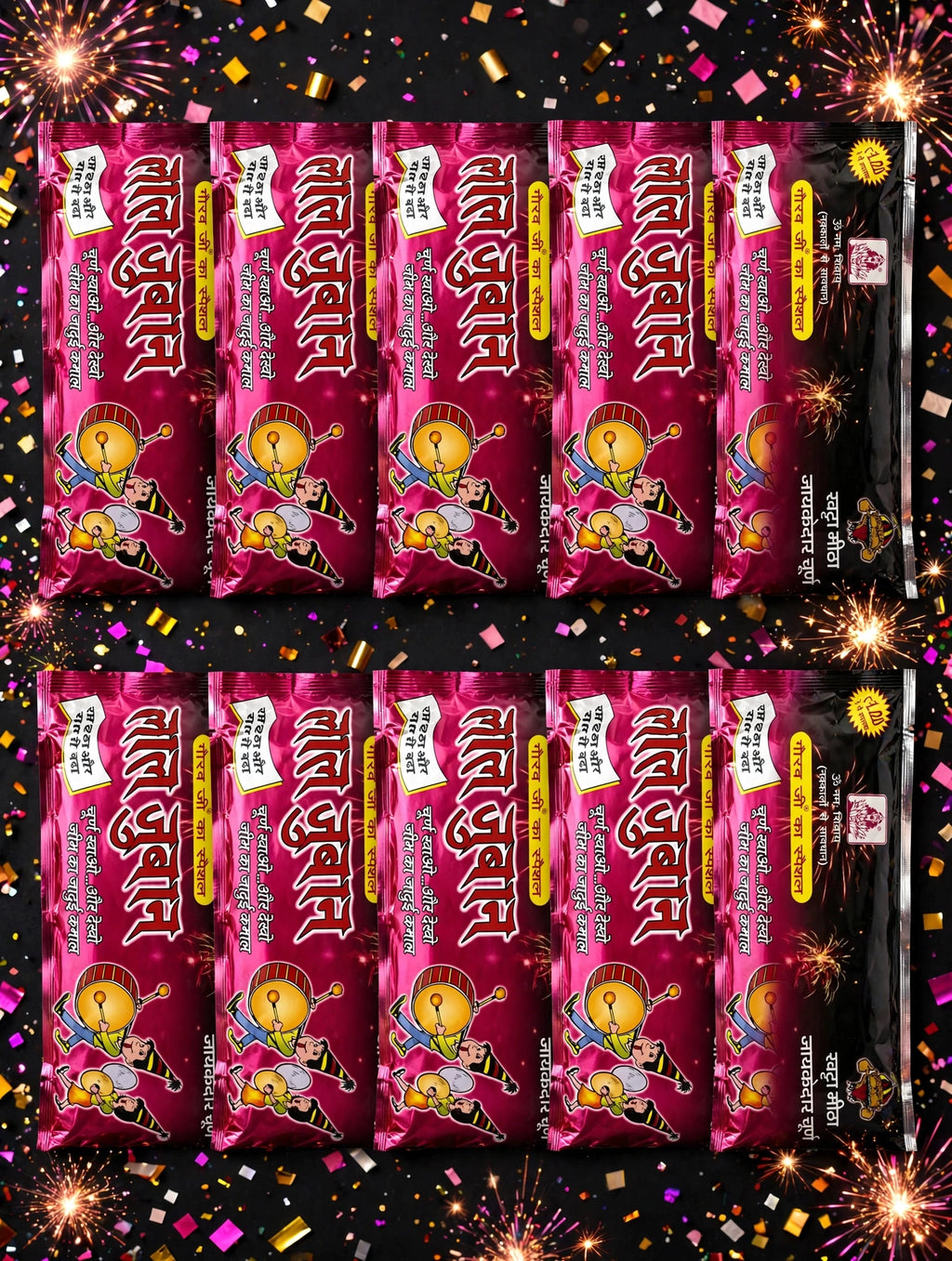 Lal Juban Churan - Khatta Meetha Chatpata - Lal Jubaan Wala Mazedar Churan - Pack of 10 - 5g x 10 Pcs