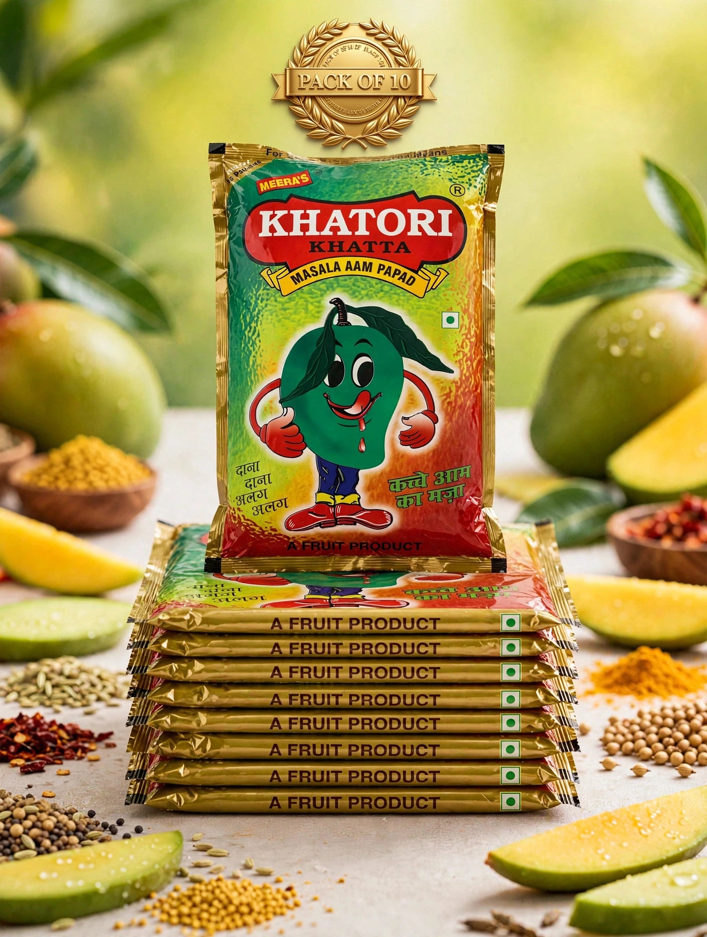 Meera's Khatori Khatta Masala Aam Papad - 10pcs