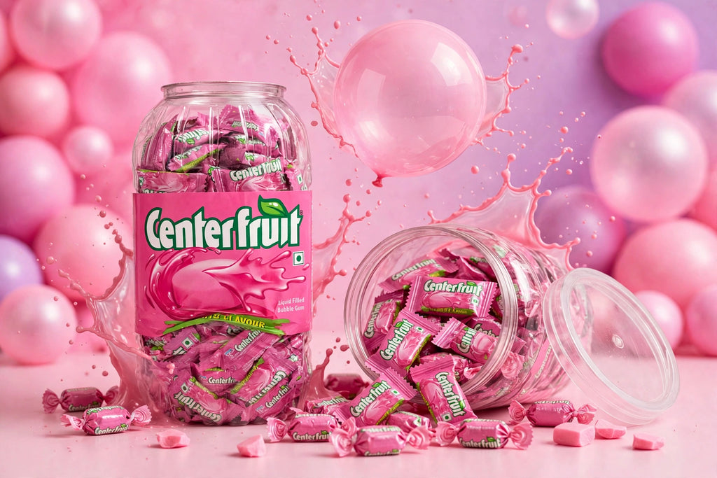 Centre Fruit Juicy Fruit Flavour Candy – Classic 90s Childhood Favourite (10 pcs)