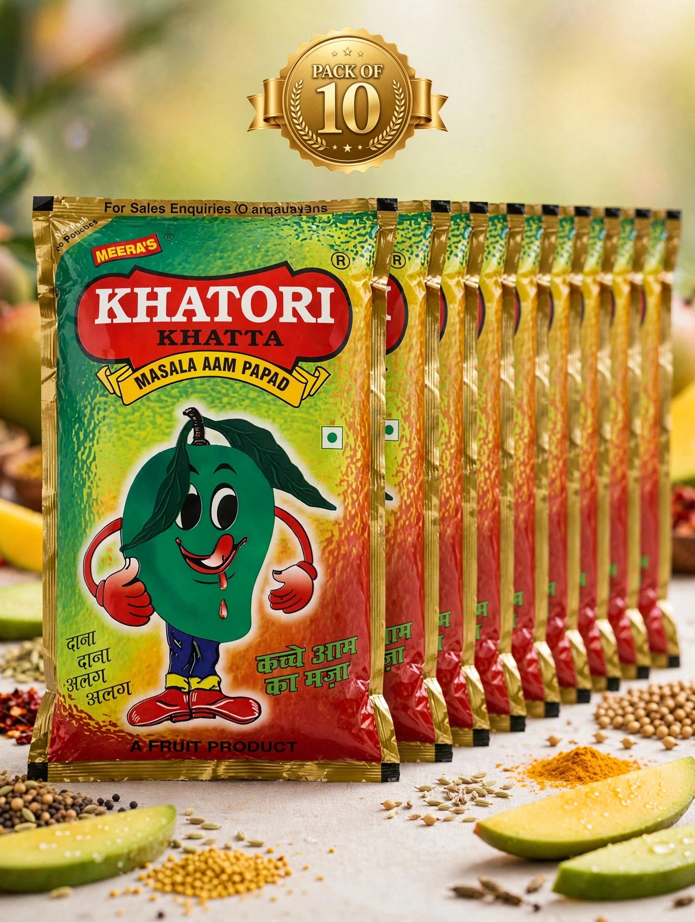 Meera's Khatori Khatta Masala Aam Papad - 10pcs