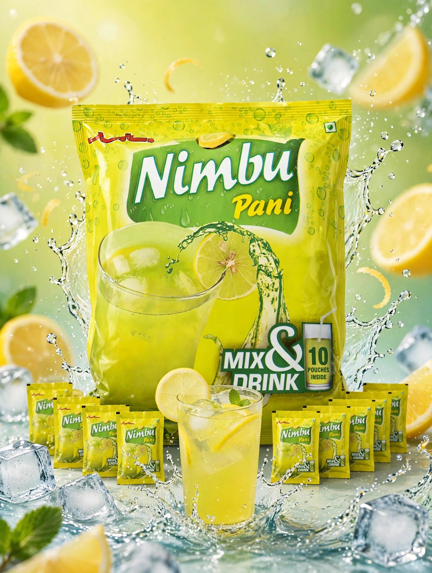 Instant Nimbu Pani Masala - Mix & Drink - Pack of 10 sachets