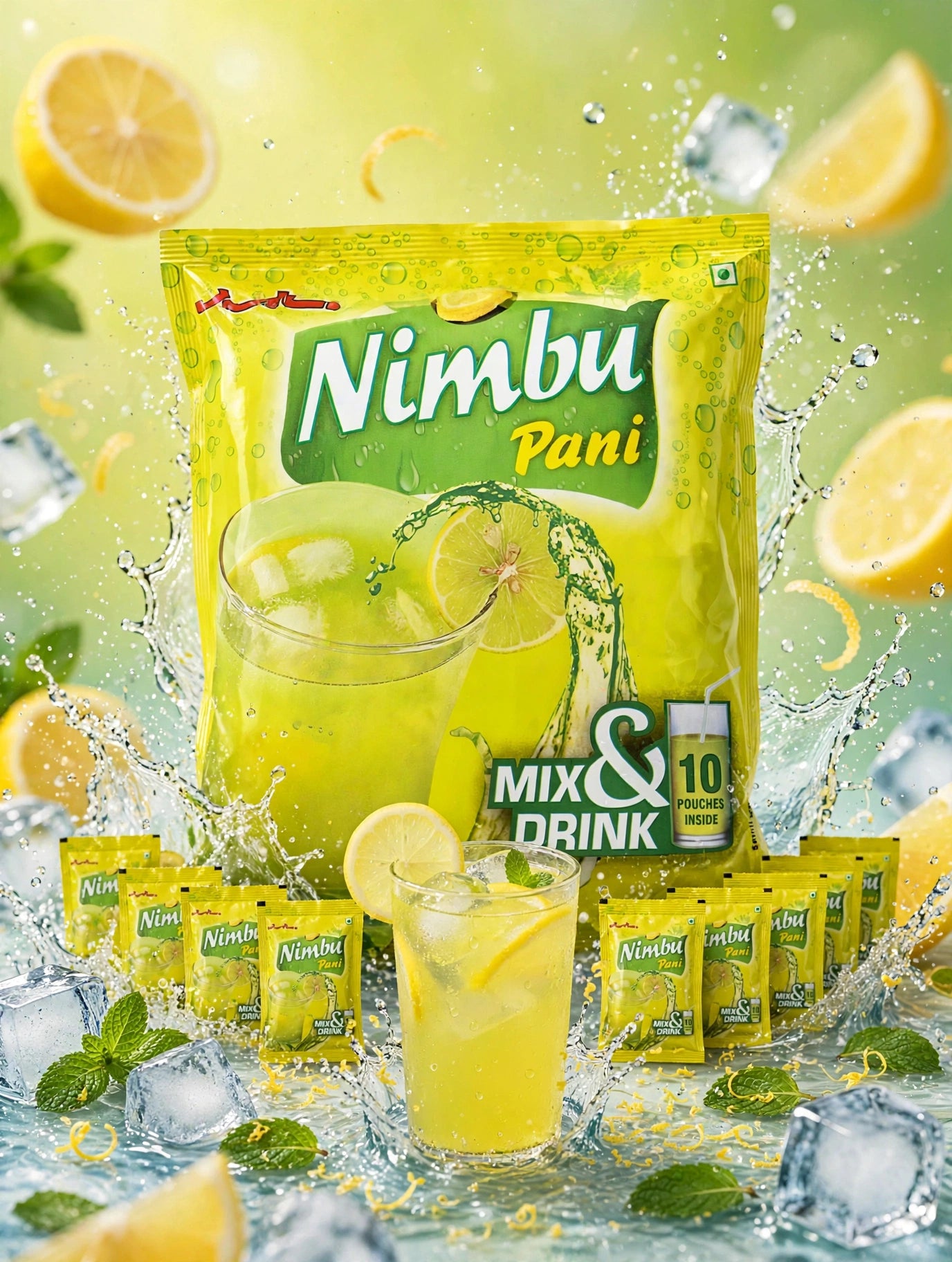 Instant Nimbu Pani Masala - Mix & Drink - Pack of 10 sachets
