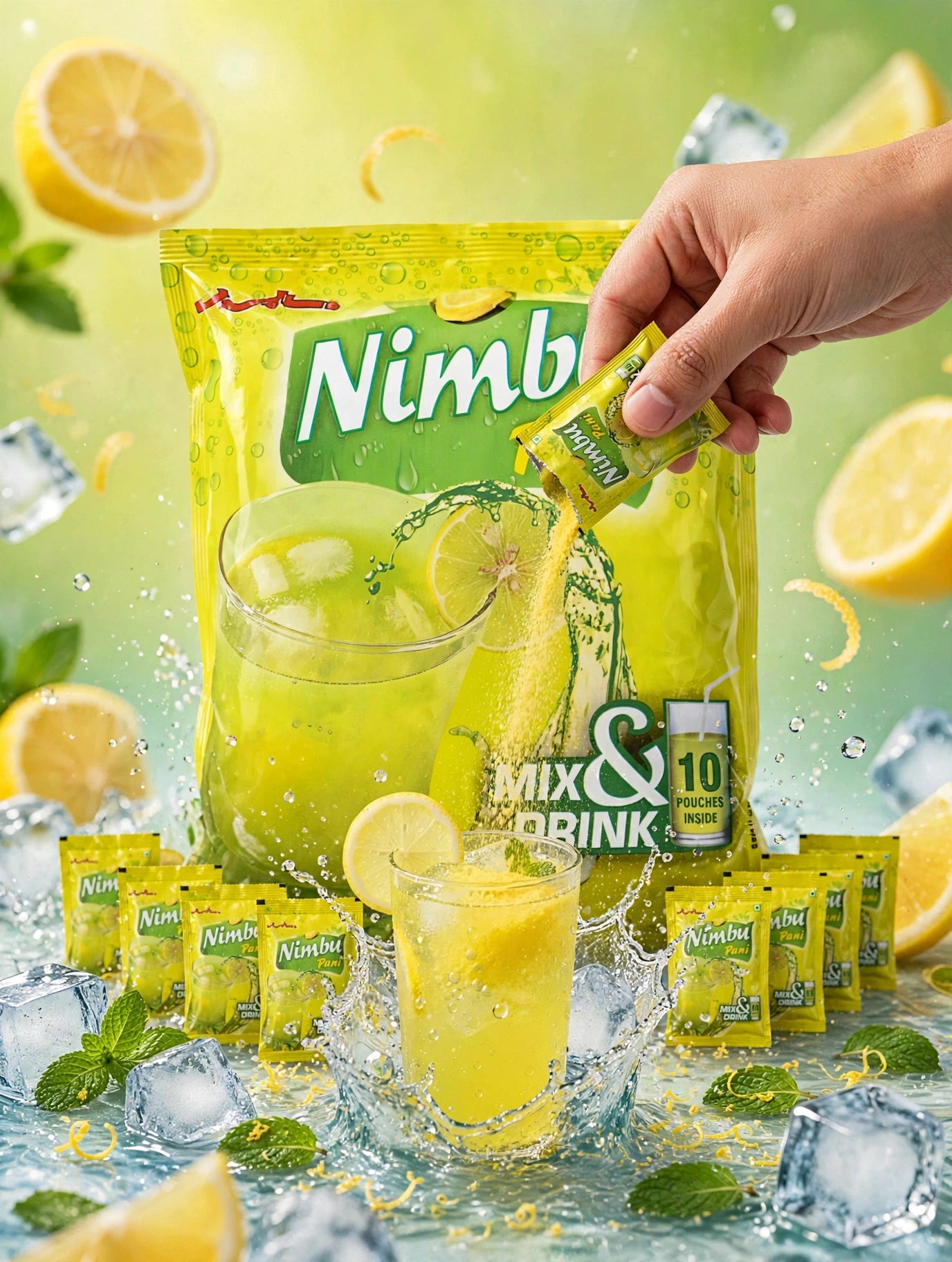 Instant Nimbu Pani Masala - Mix & Drink - Pack of 10 sachets
