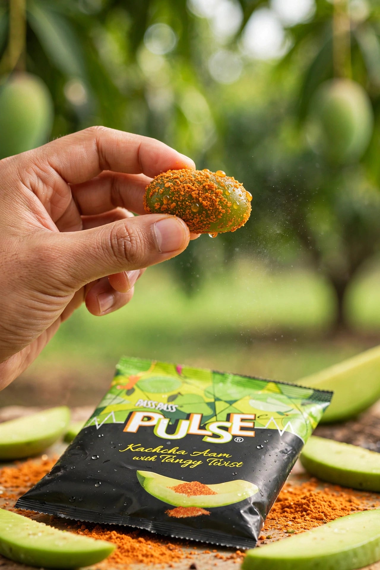 Pulse Kachcha Aam Candy with Tangy Twist - Raw Mango Toffee - Chatpata Masala Filled - 10 Pcs